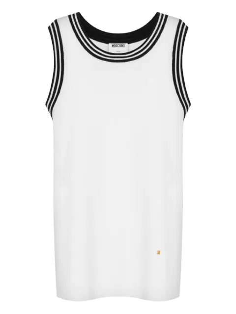 Moschino scoop-neck sleeveless tank top White A08810503