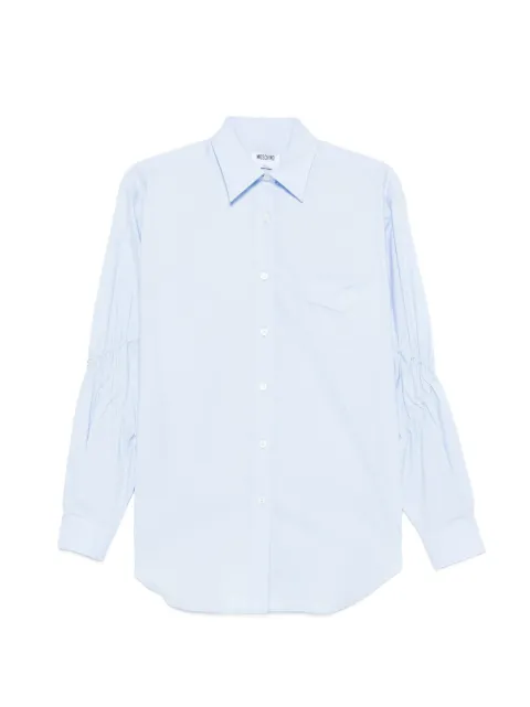 Moschino gathered.sleeve shirt Blue A02020531