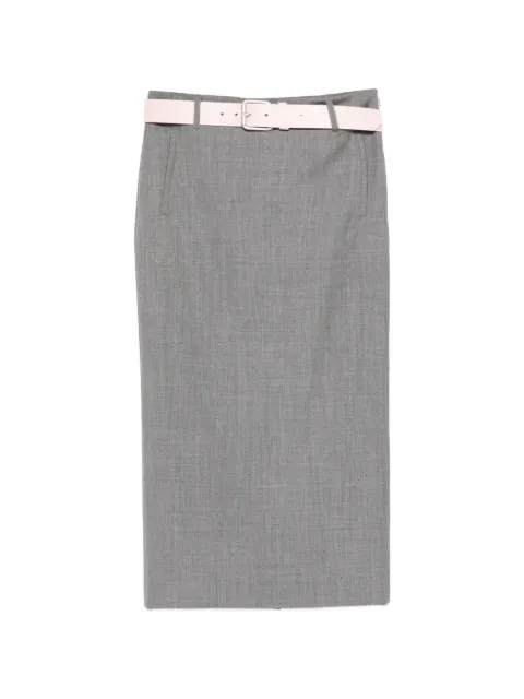 Moschino belt-detail pencil skirt Grey A01280522