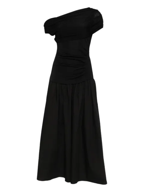 Self-Portrait draped midi dress Black RS26108MB