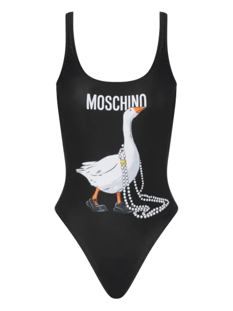 Moschino Goose lycra one-piece swimsuit Black A42020577