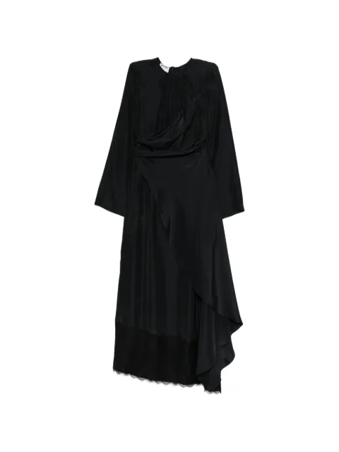 Moschino lace-detail asymmetric-hem maxi dress Black A04700545