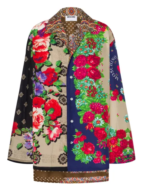 Moschino floral-print silk shirt Neutrals A02120566