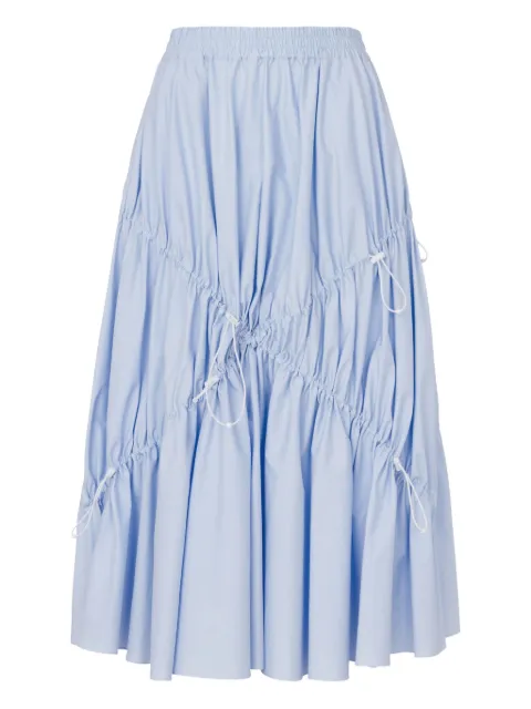 Moschino elastic-waist gathered skirt Blue A01060531