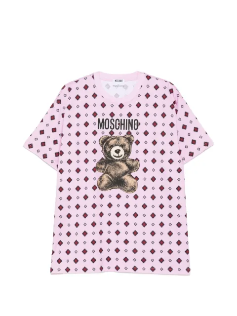 Moschino Moschino Teddy bear organic cotton jersey T-shirt Pink V07150541
