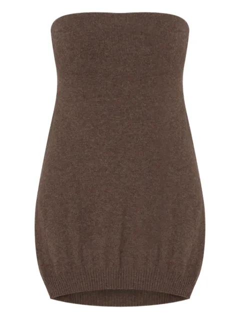 Moschino knitted bandeau tank top Brown A08800505