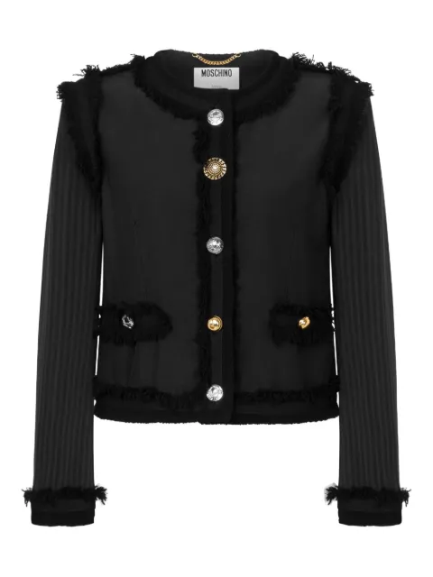 Moschino stretch bouclé jacket Black A05110520