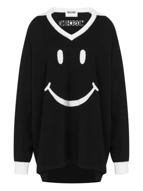 Moschino x Smiley V-neck sweater Black A09280500