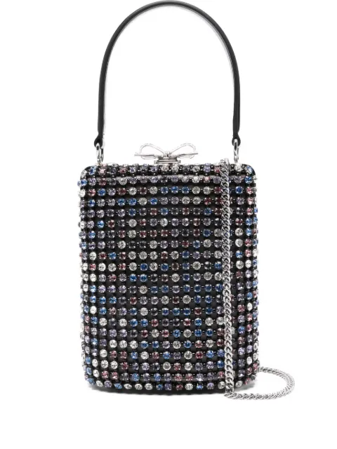 Self-Portrait crystal-embellished mini tote bag Black RS26315MUMULTICOLOURED