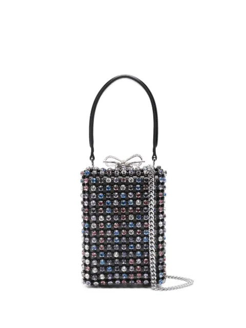 Self-Portrait micro crystal-embellished tote bag Black RS26302EMU