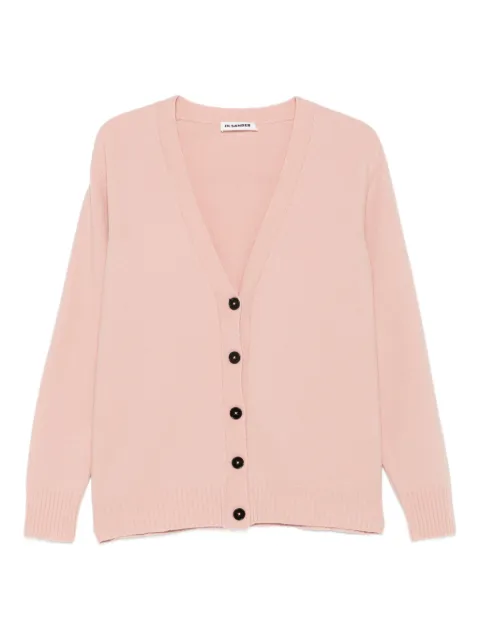 Jil Sander button ribbed hem cardigan Pink J01HP0002J14603