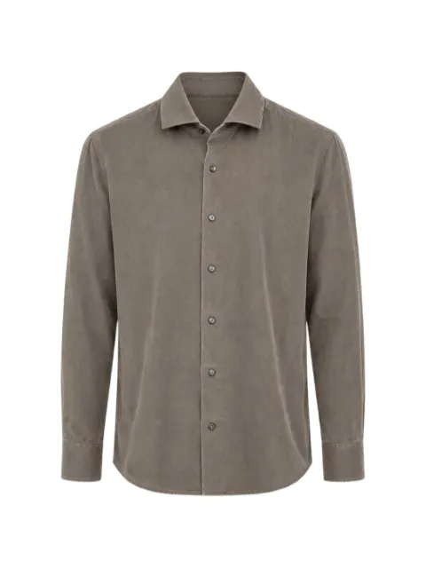 Xacus button-fastening corduroy shirt Brown 722ML91161003