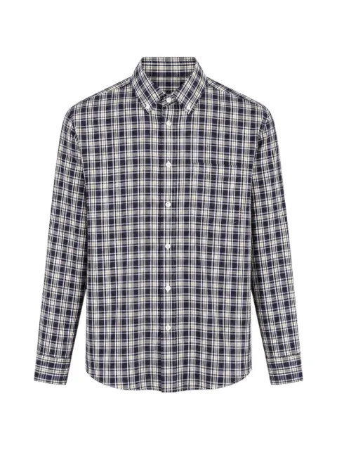B.D. Baggies Bradford plaid-pattern chest-pocket shirt Blue BRADFORDB2502002
