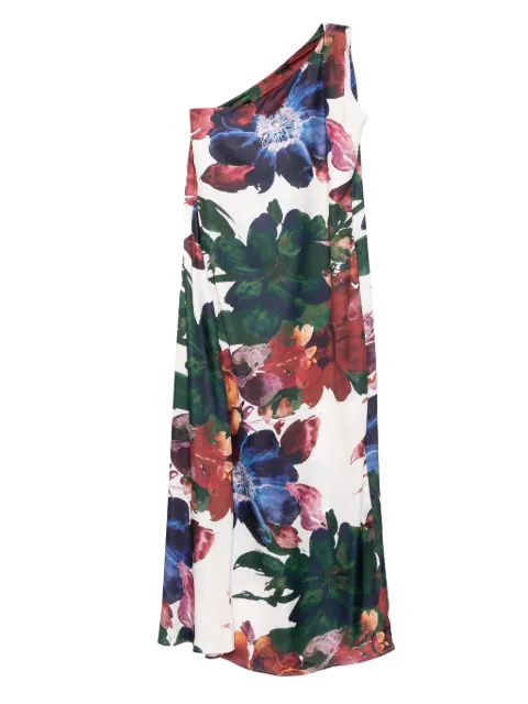 BLAKLACE one-shoulder floral dress Green BLK0052