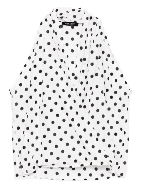 BLAKLACE polka-dot blouse White BLK0047