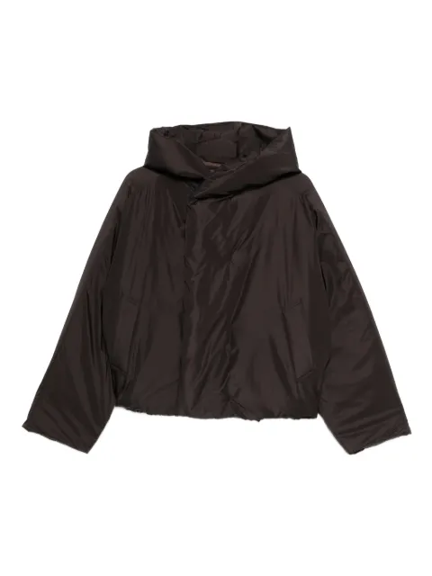 Homme Plissé Issey Miyake Duvet hooded coat Brown HP58FC27144