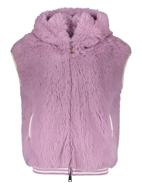 Herno hooded textured gilet Purple GC000412D12520