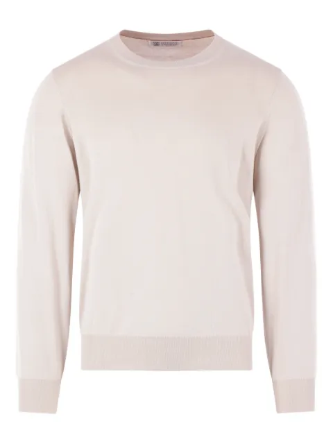 Brunello Cucinelli ribbed knit sweater Neutrals M2900100CBD04
