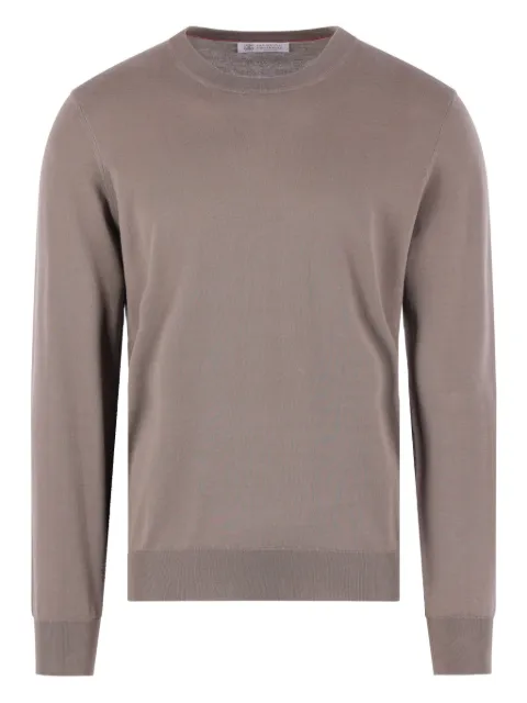 Brunello Cucinelli crew-neck knitwear sweater Brown M2900100CLL90