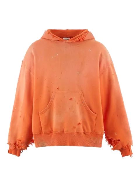 SAINT MXXXXXX distressed hoodie Orange SMHR10000C57