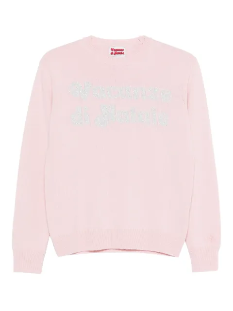 MC2 Saint Barth logo lettering jumper Pink NEWQUEENVACANZELOGO21AR