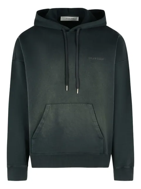 Golden Goose hooded sweatshirt in black cotton with a bleached effect Black GUP01932P002146