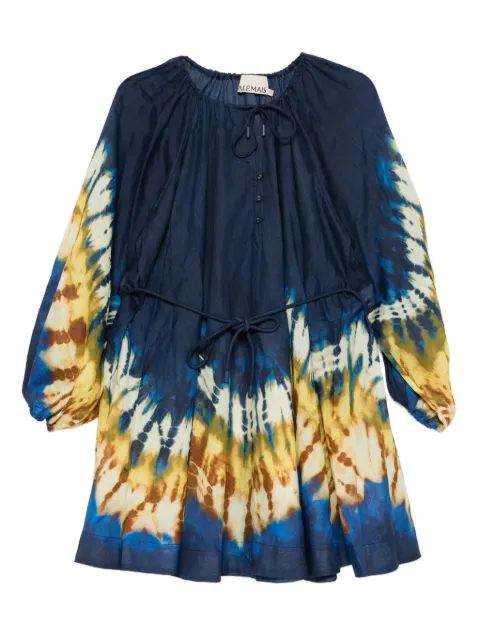 ALEMAIS Martine belted mini dress Blue 6355D