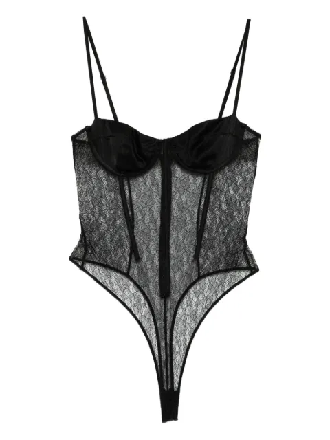 Kiki de Montparnasse Petite Fleur bodysuit Black H251BD041