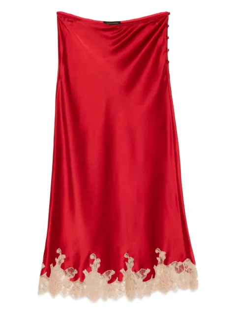 Kiki de Montparnasse orchid-lace skirt Red H252SK082