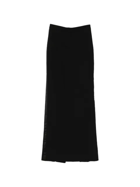 Kiki de Montparnasse tuxedo maxi skirt Black H252SK091