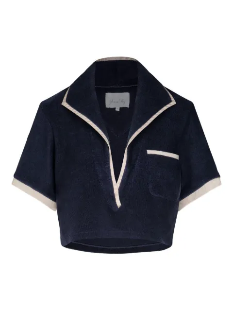 Johanna Ortiz Misty Hem polo shirt Black PT03502