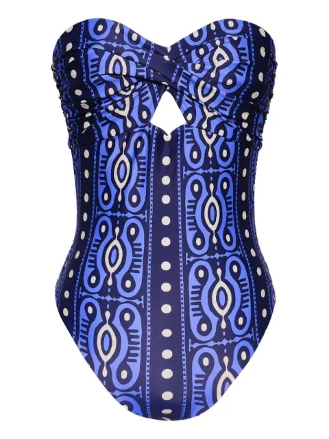 Johanna Ortiz printed swimsuit Blue PT03503