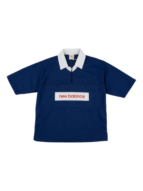 New Balance logo detail polo shirt Blue MT51540IKW