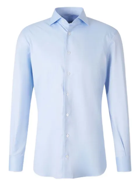 Atelier Munro Buttoned Ribbed Dress Shirt Blue AMPC09MSHC0112