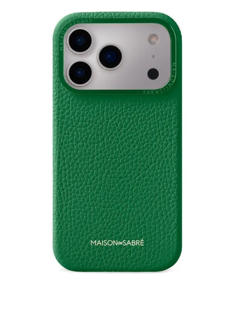 MAISON de SABRÉ leather iPhone 17 Pro Max case Green 17PM