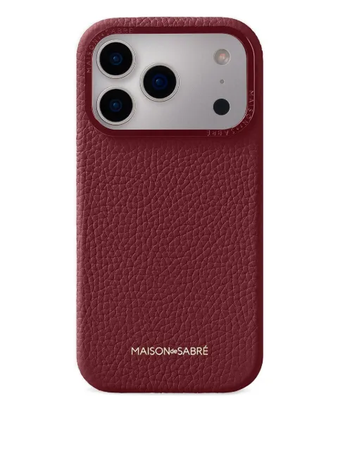 MAISON de SABRÉ leather iPhone 17 Pro Max case Red 17PM