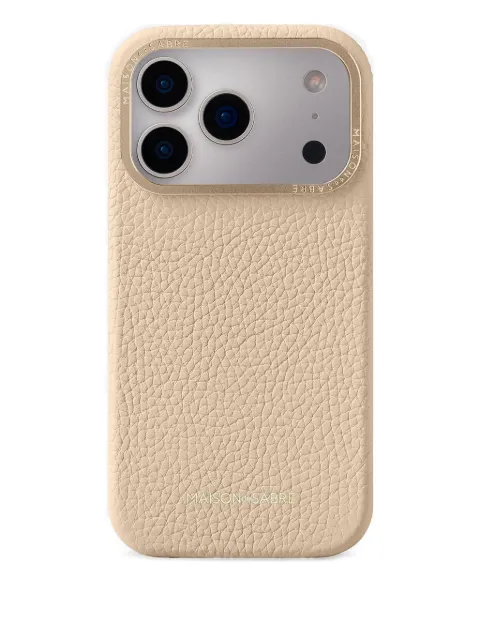MAISON de SABRÉ leather iPhone 17 Pro case Neutrals 17PRO