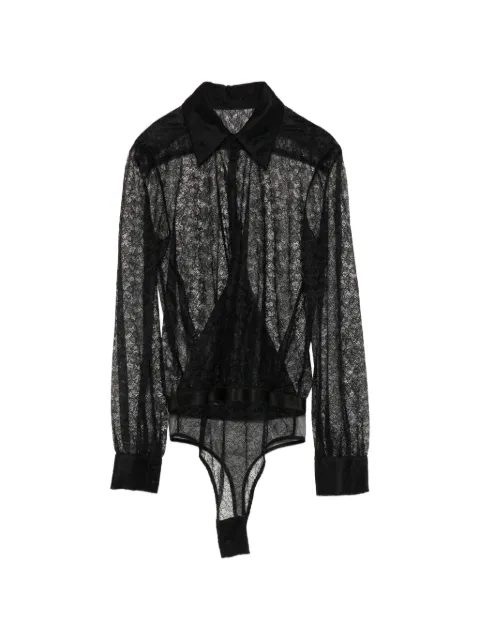 Kiki de Montparnasse Petite Fleur bodysuit Black H251BD042