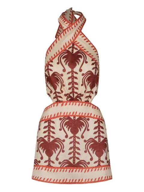 Johanna Ortiz Tide Strength halterneck dress Neutrals PT03497