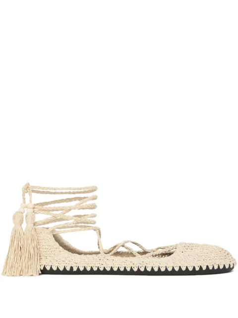 Alanui Sound Of The Sea ballet flats Neutrals LWIR002R26KNI0010F10