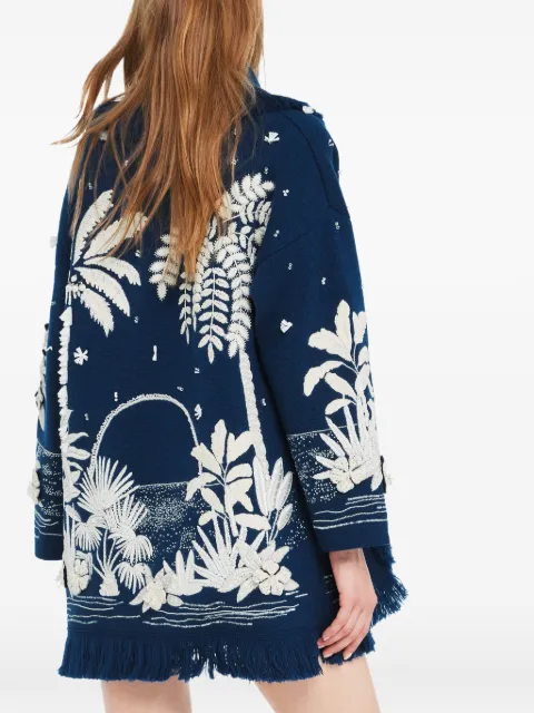 Alanui Postcard From Paradise cardigan Blue LWHB064R26KNI0064696