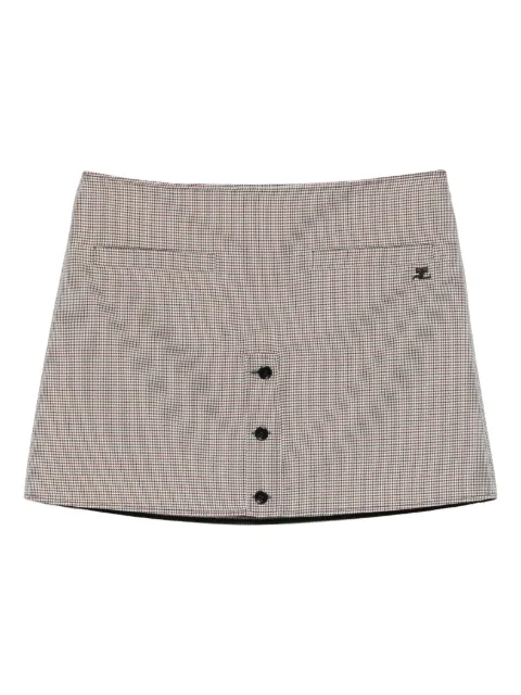 Courrèges button paid skirt Neutrals 126CJU330WO0145