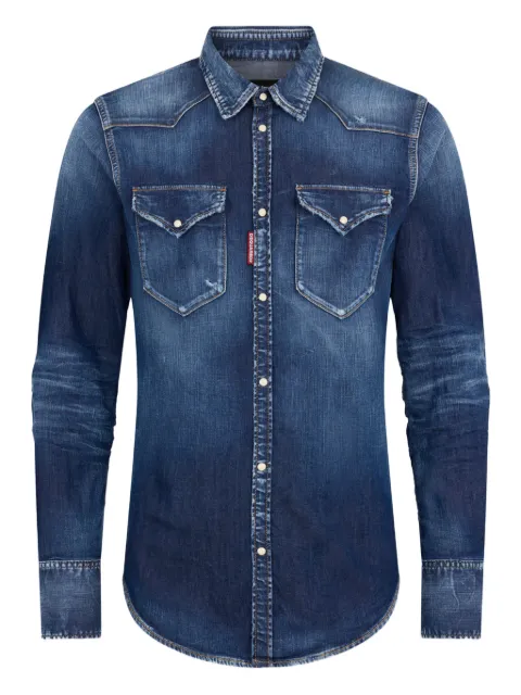 DSQUARED2 medium Classic Western shirt Blue S74DM0986S30341