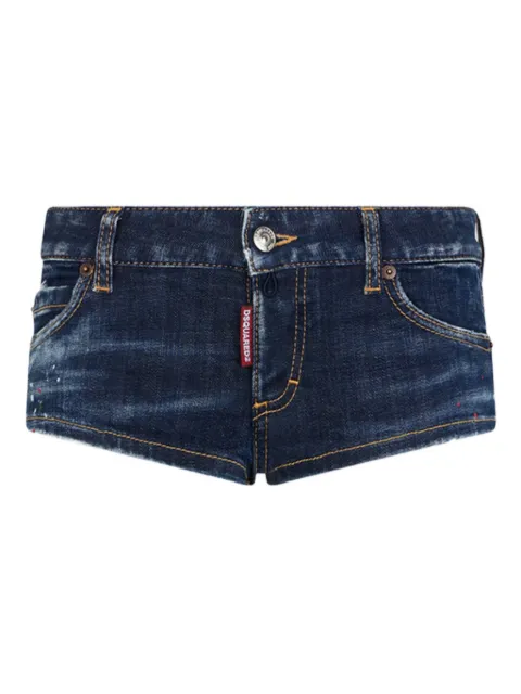 DSQUARED2 Dark Busted Rebel mini shorts Blue S72MU0567S30664