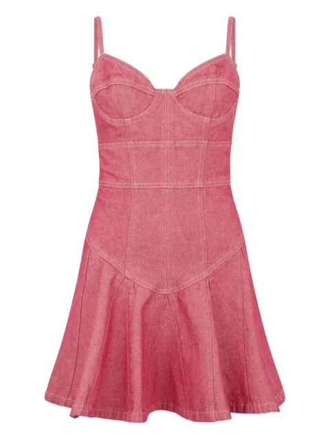 DSQUARED2 Oxford denim flouncy dress Pink S75CV0978D30026