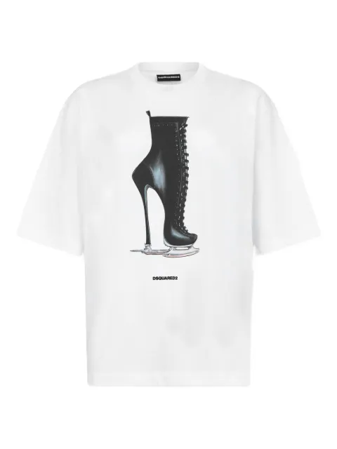DSQUARED2 Skate Moss loose fit T-shirt White S73GC0302D20033