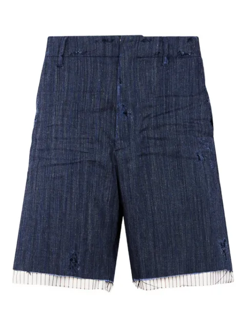 DSQUARED2 ripped and raw-cut Snatch shorts Blue S71MU0876D35464