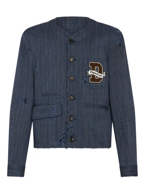 DSQUARED2 ripped and raw-cut kaban Blue S71AN0660D35464