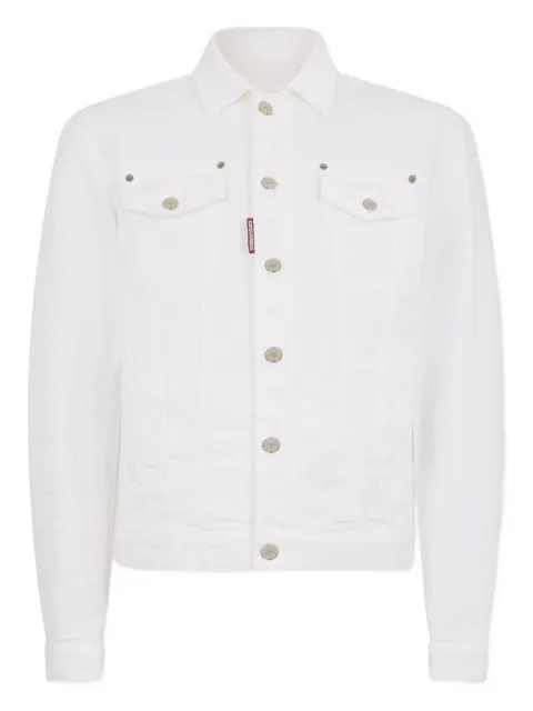 DSQUARED2 garment dyed dan jeans jacket White S74AM1673S39781