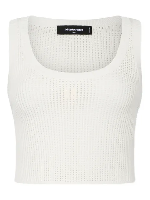 DSQUARED2 D2 Upside Down knit top White S72HA1272D13219